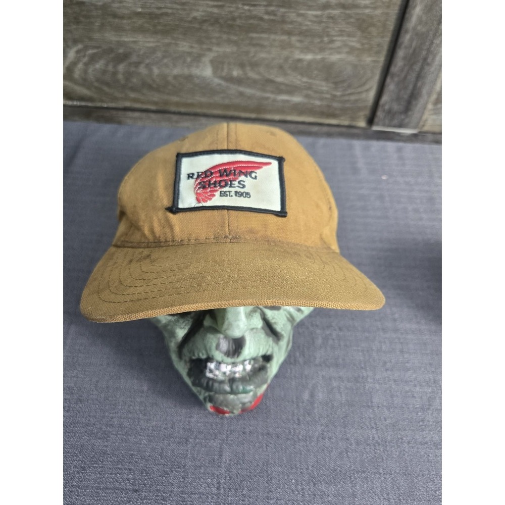 Red Wing Shoes Brown Duck Canvas Snapback Hat Workwear Cap Adjustable